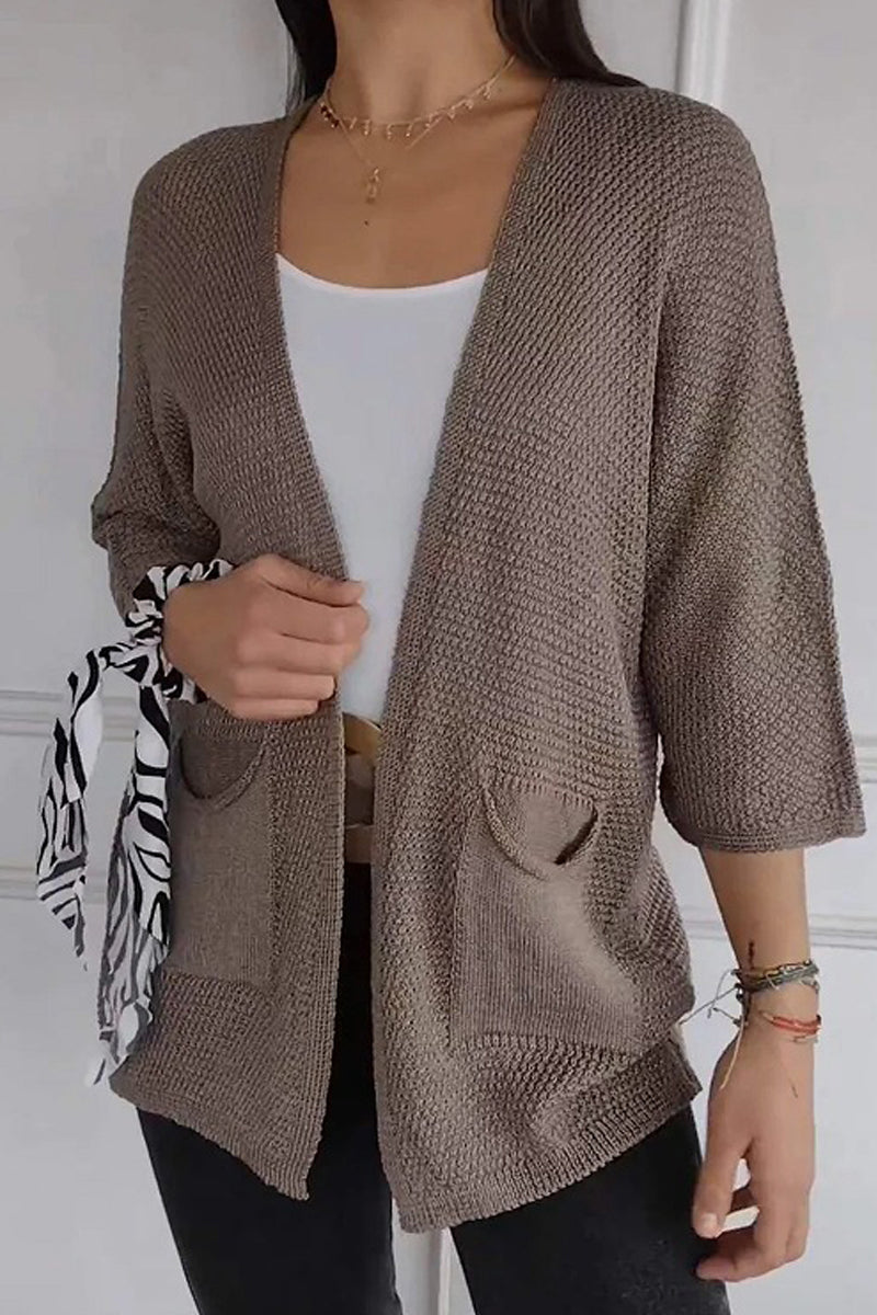 Bohonini Solid Color Pocket Cardigan for Effortless Style