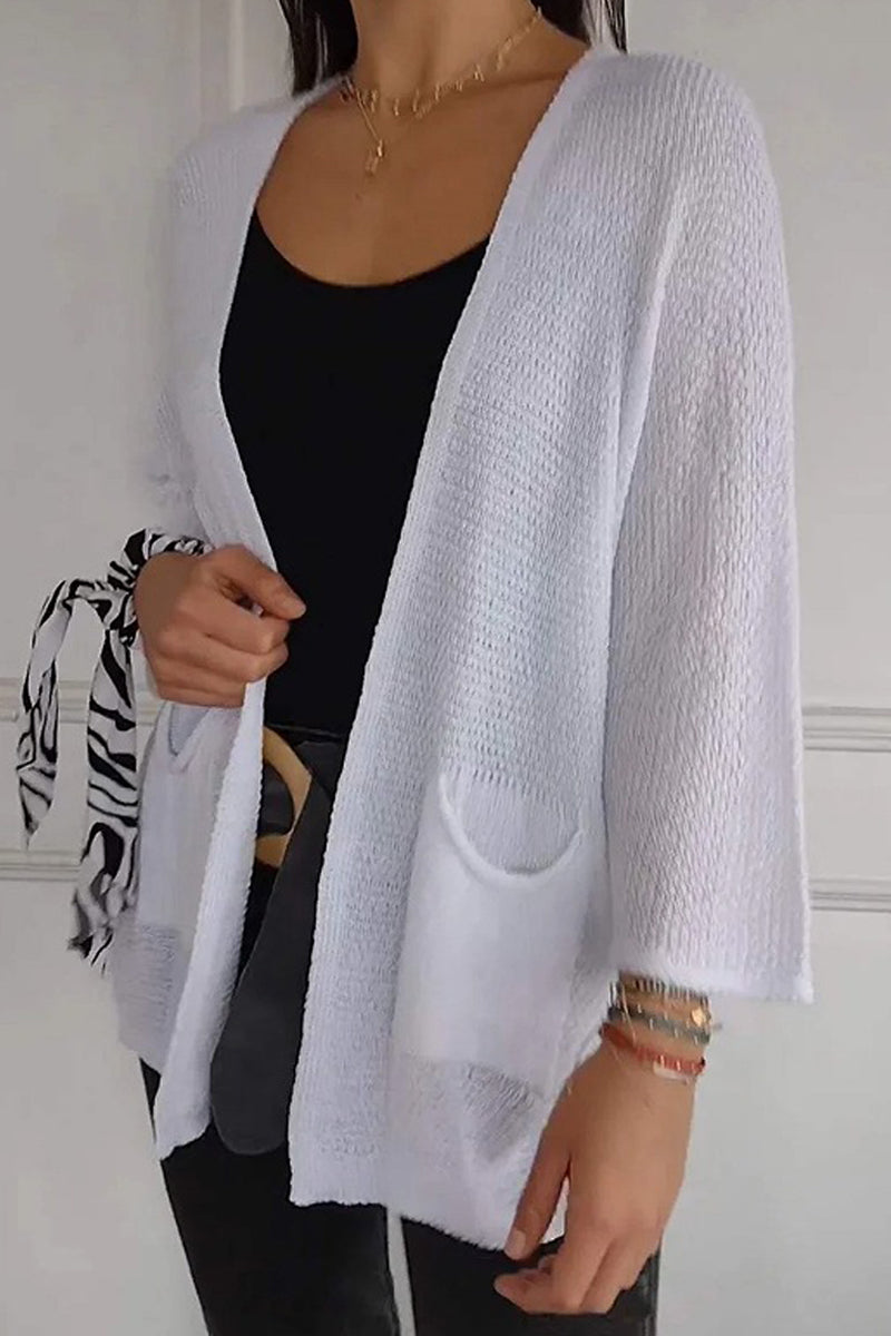 Bohonini Solid Color Pocket Cardigan for Effortless Style