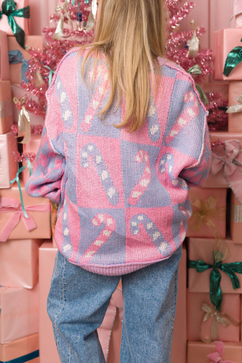 Bohonini Casual Plaid Weave O Neck Sweater for Everyday Style