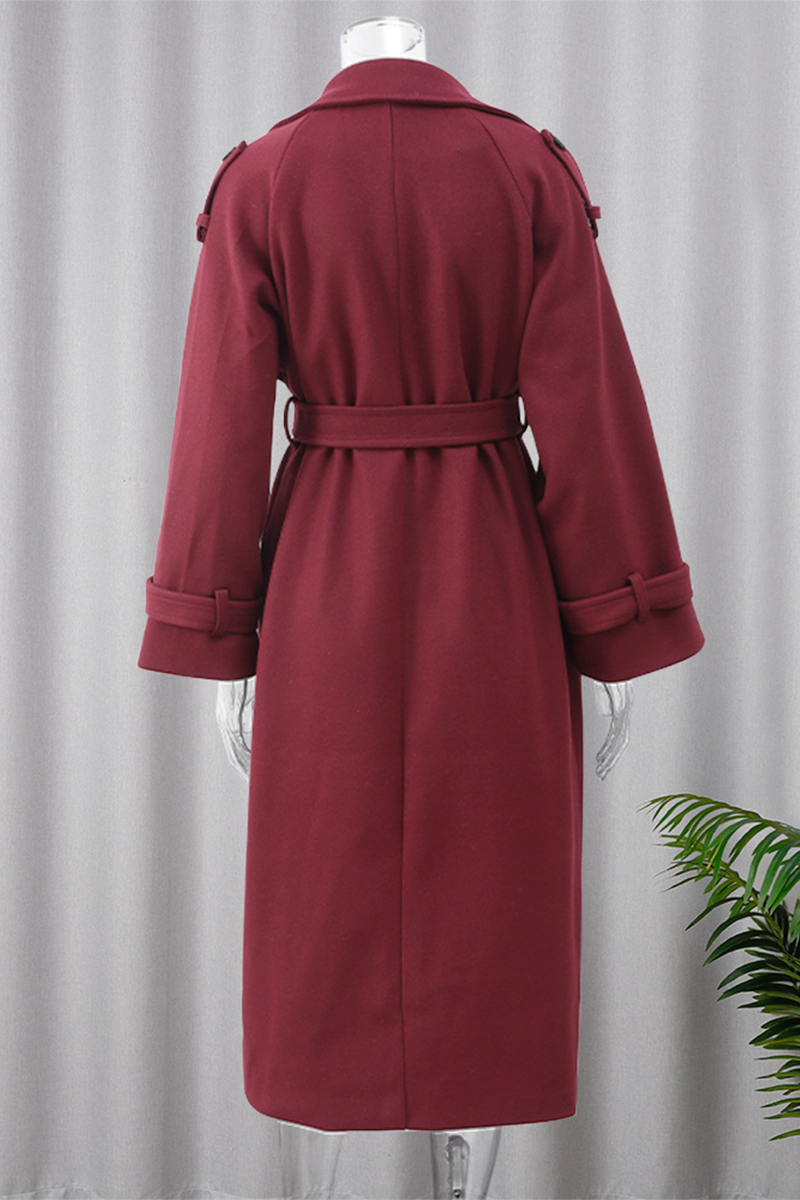 Stylish Casual Lace-Up Turndown Collar Outerwear Jacket