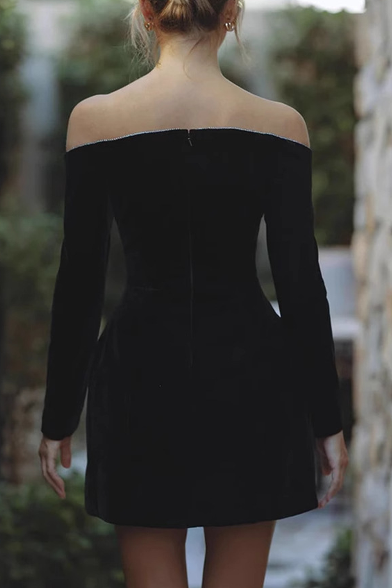 Sexy Rhinestone Decor Off Shoulder Princess Dresses - Fashionpara