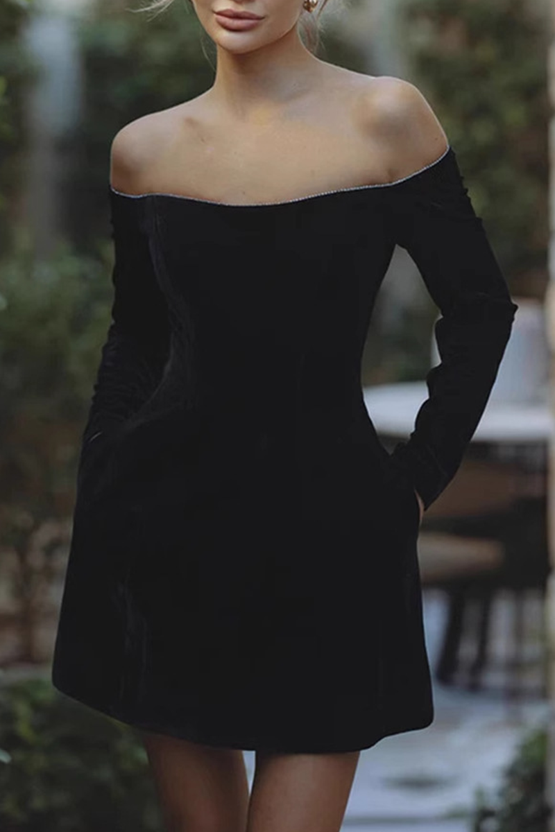 Sexy Rhinestone Decor Off Shoulder Princess Dresses - Fashionpara