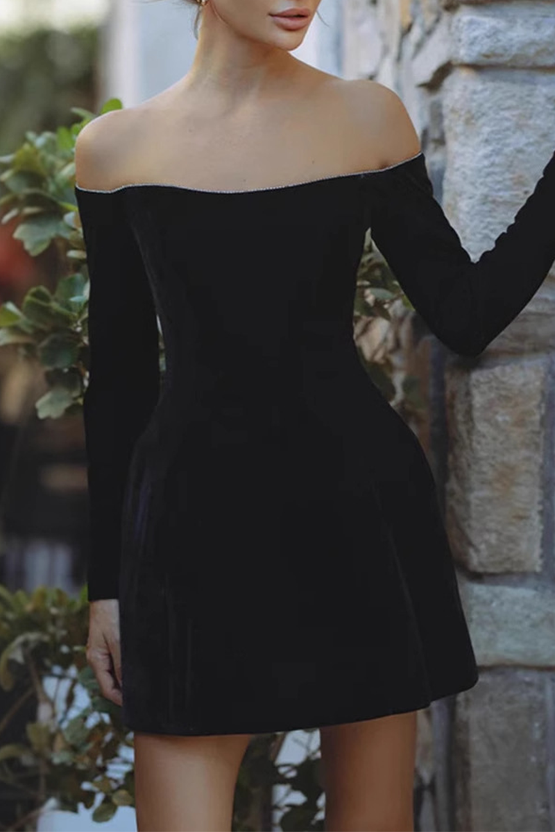 Sexy Rhinestone Decor Off Shoulder Princess Dresses - Fashionpara