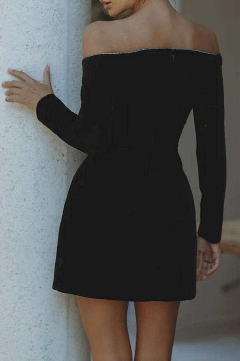 Sexy Rhinestone Decor Off Shoulder Princess Dresses - Fashionpara