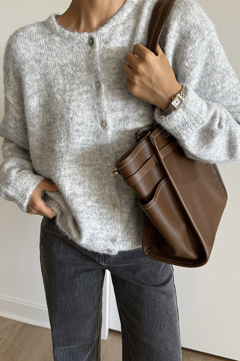 Bohonini Casual Knitted Jacket - Stylish O Neck Design, 5 Colors