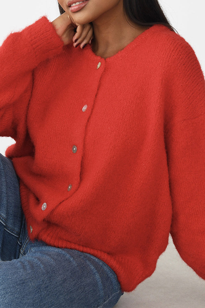 Bohonini Casual Knitted Jacket - Stylish O Neck Design, 5 Colors