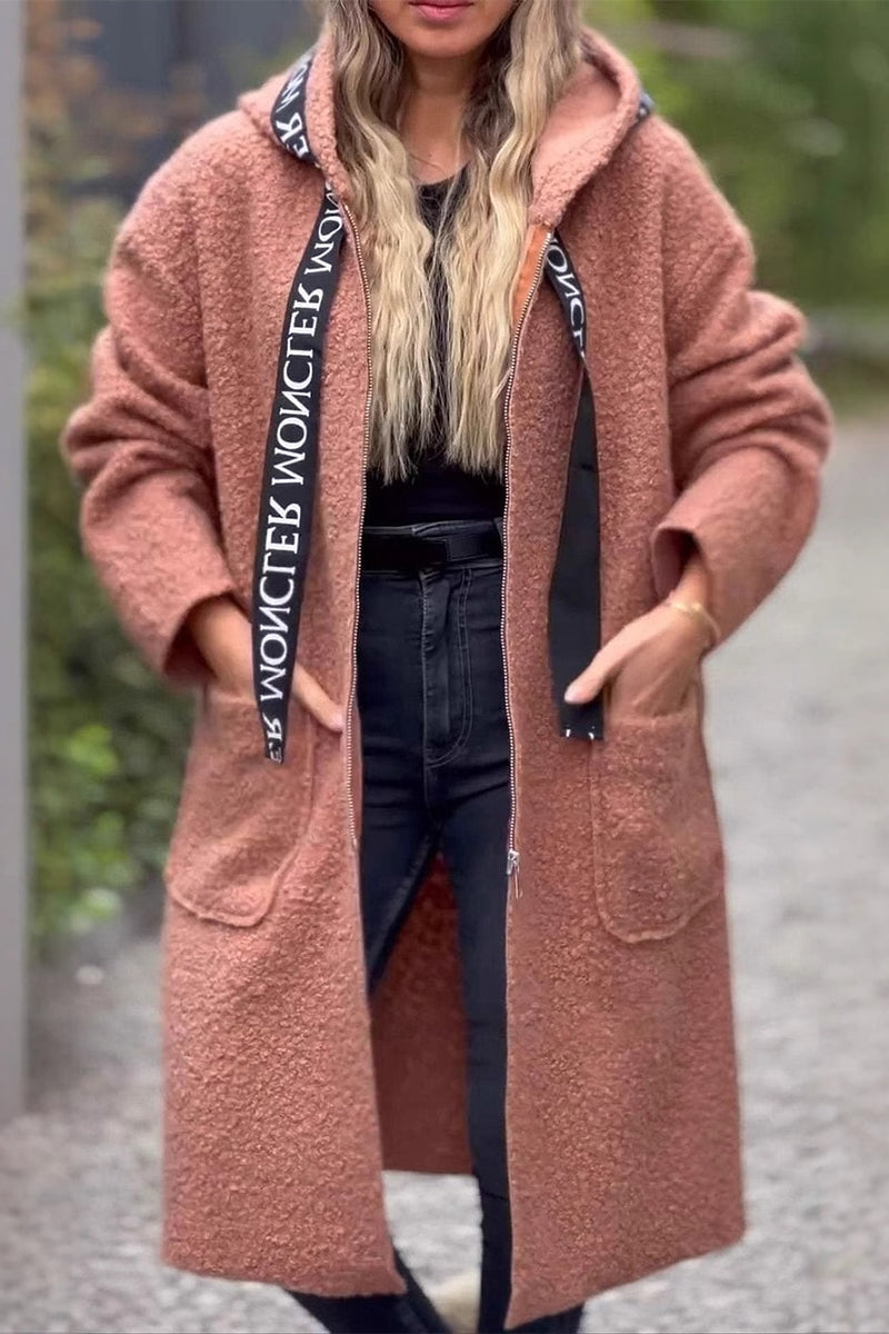 Stylish Zipper Hoodie with Pocket Patchwork Design, 6 Colors