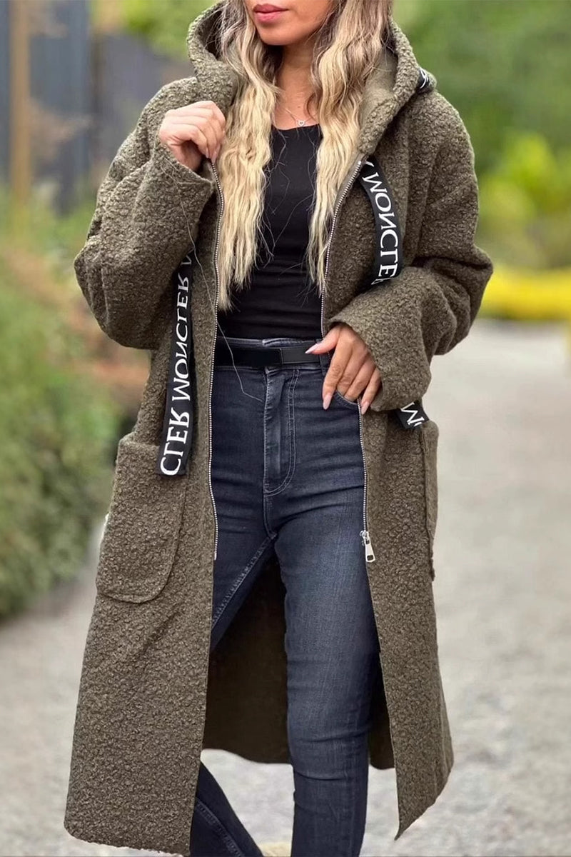 Stylish Zipper Hoodie with Pocket Patchwork Design, 6 Colors