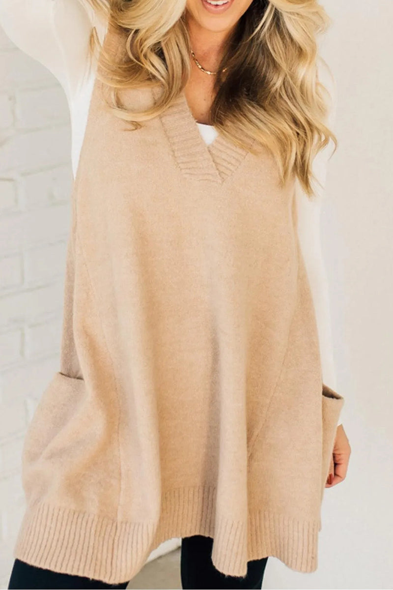 Bohonini Casual V Neck Sweater with Pocket in 5 Colors