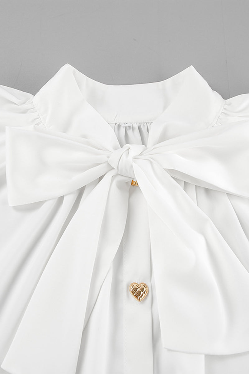 Elegant Lace Up Buckle Ribbon Collar A Line Dresses(3 Colors) - Fashionpara