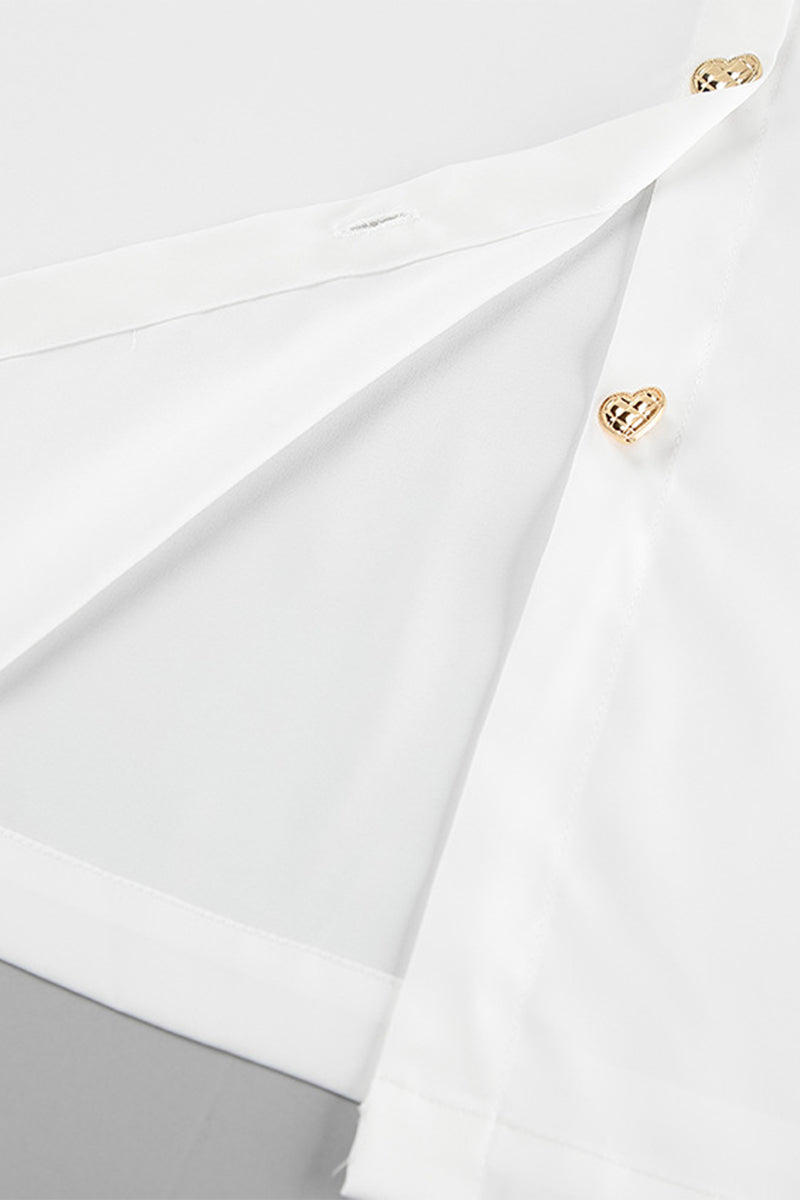 Elegant Lace Up Buckle Ribbon Collar A Line Dresses(3 Colors) - Fashionpara