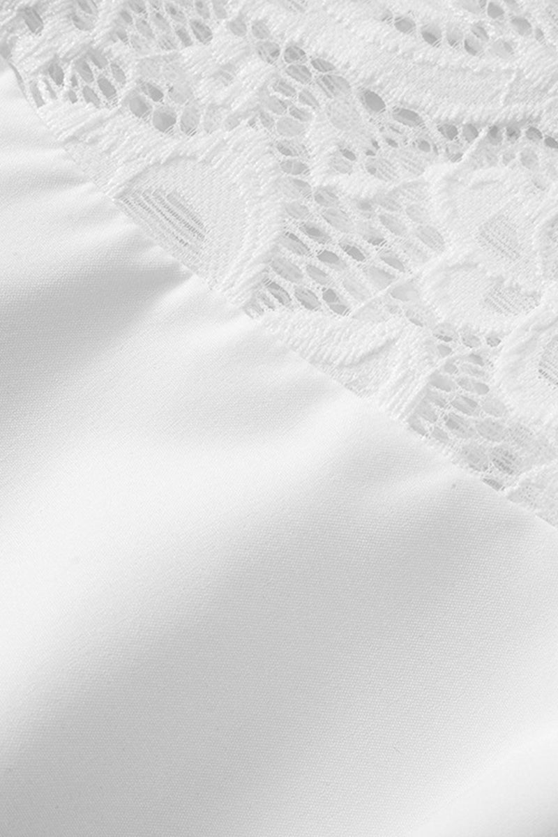 Sexy Lace See-Through O Neck A Line Dresses - Fashionpara