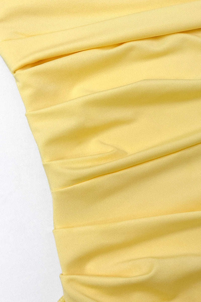 Sexy Slit Flounce Strapless Evening Dresses - Fashionpara