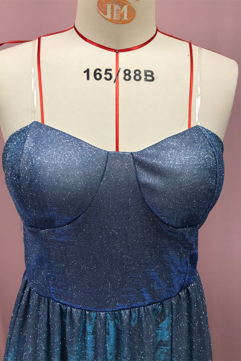 Sexy Slit Sequined Strapless Evening Dresses - Fashionpara