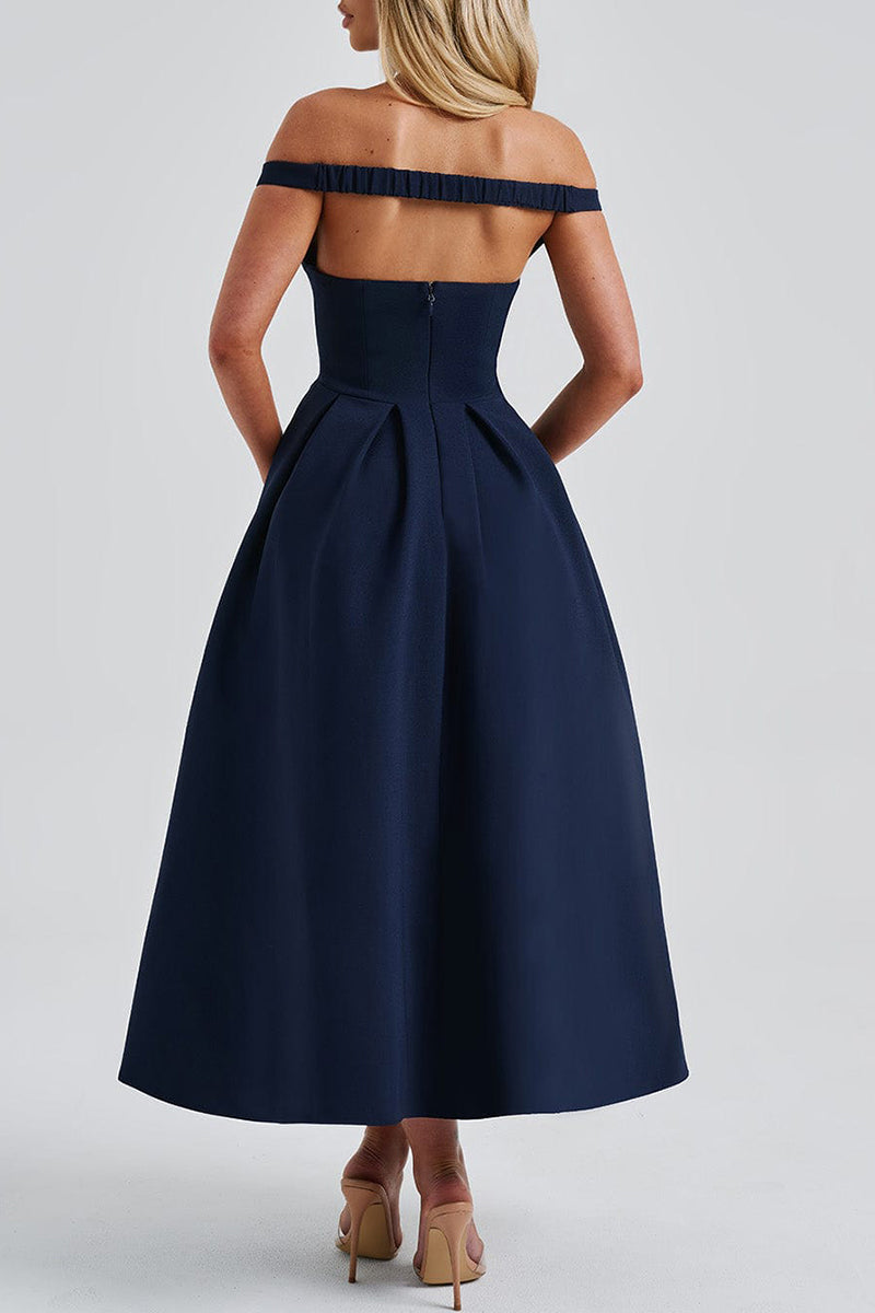 Sexy Backless V Neck Evening Dresses - Fashionpara