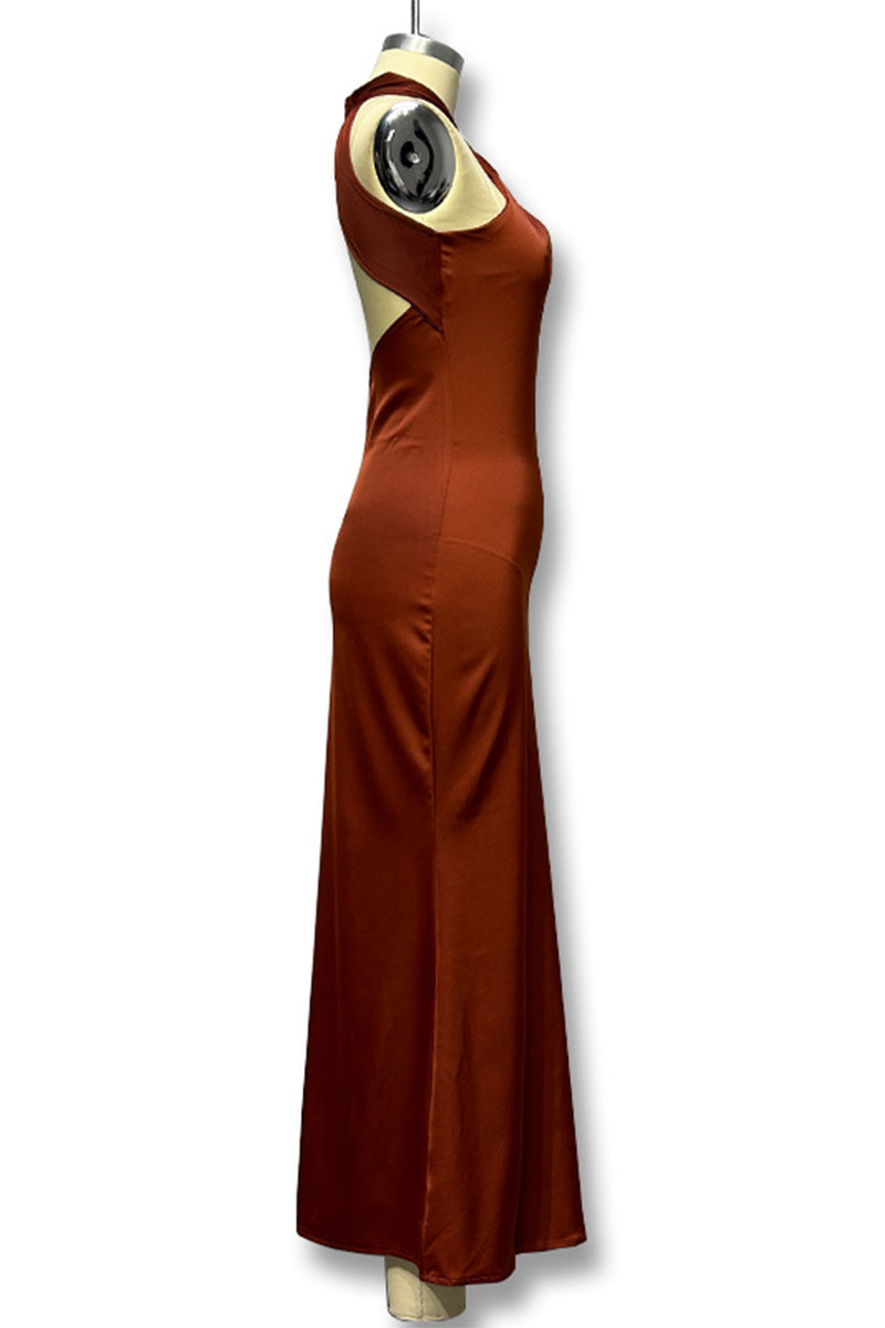 Elegant Backless Fishtail Halter Fishtail Dresses - Fashionpara