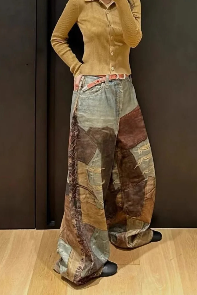 3D Printed Streetwear Baggy Jeans