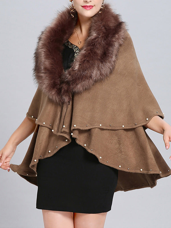 Malona Tail Neck Peplum Poncho Plus Size Cape Cardigan 16