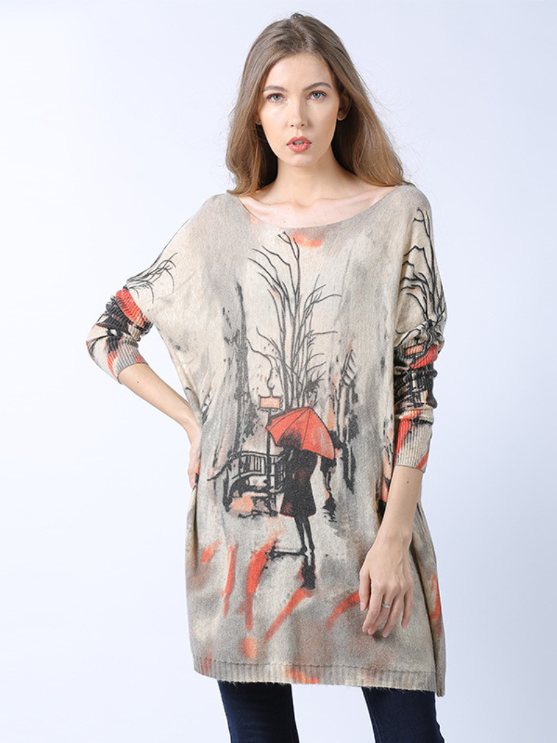mid-length loose bottoming shirt sweater top - Fashionpara