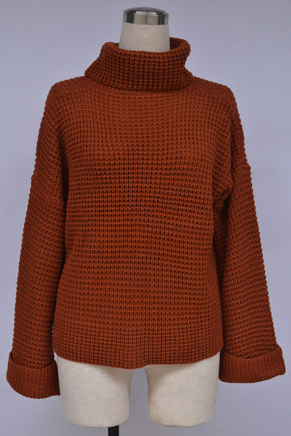 RadyRin Loose High Neck Sweater for Effortless Style