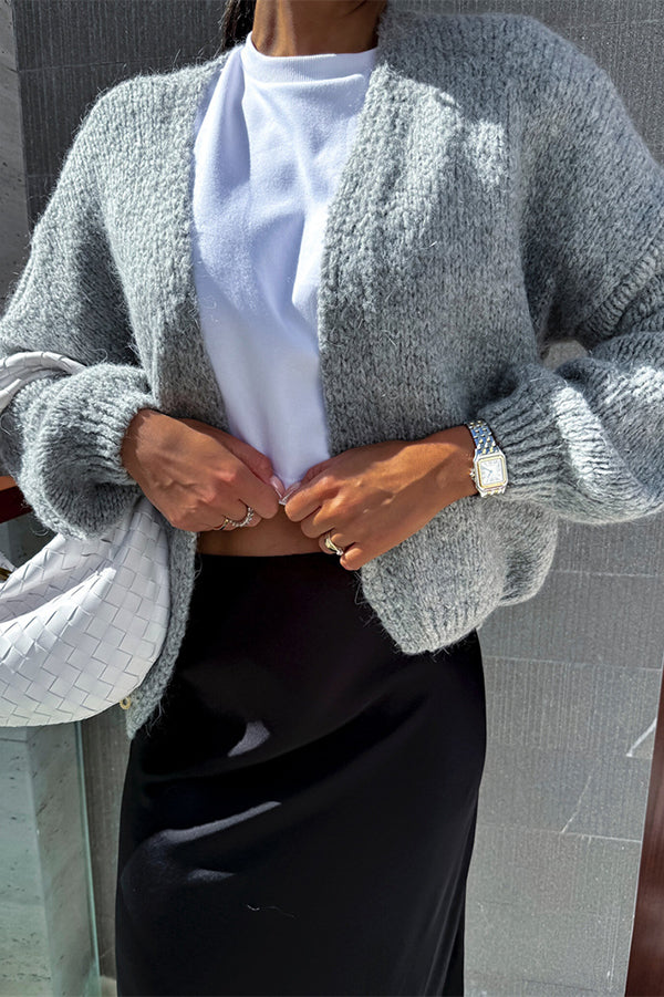 Lady Rin Casual Knitted Long Sleeve Cardigan for All Seasons