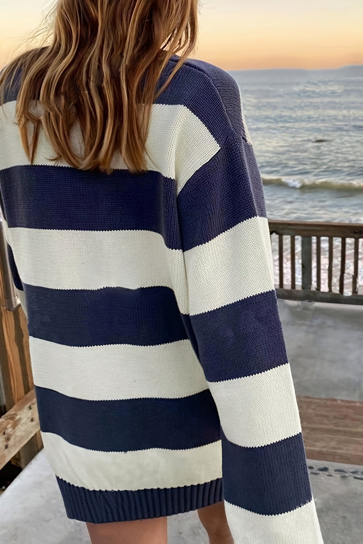 PrincessAce Casual Loose Knit Crew Neck Pullover Sweater