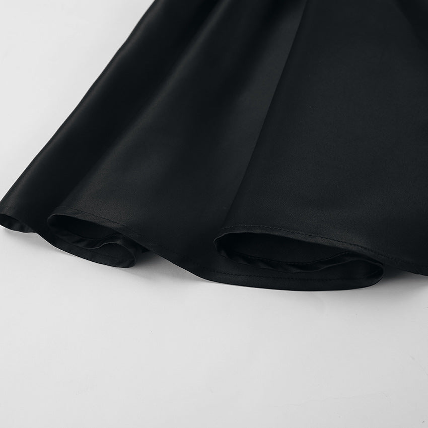 Bow-Gate Mini Dress - Black