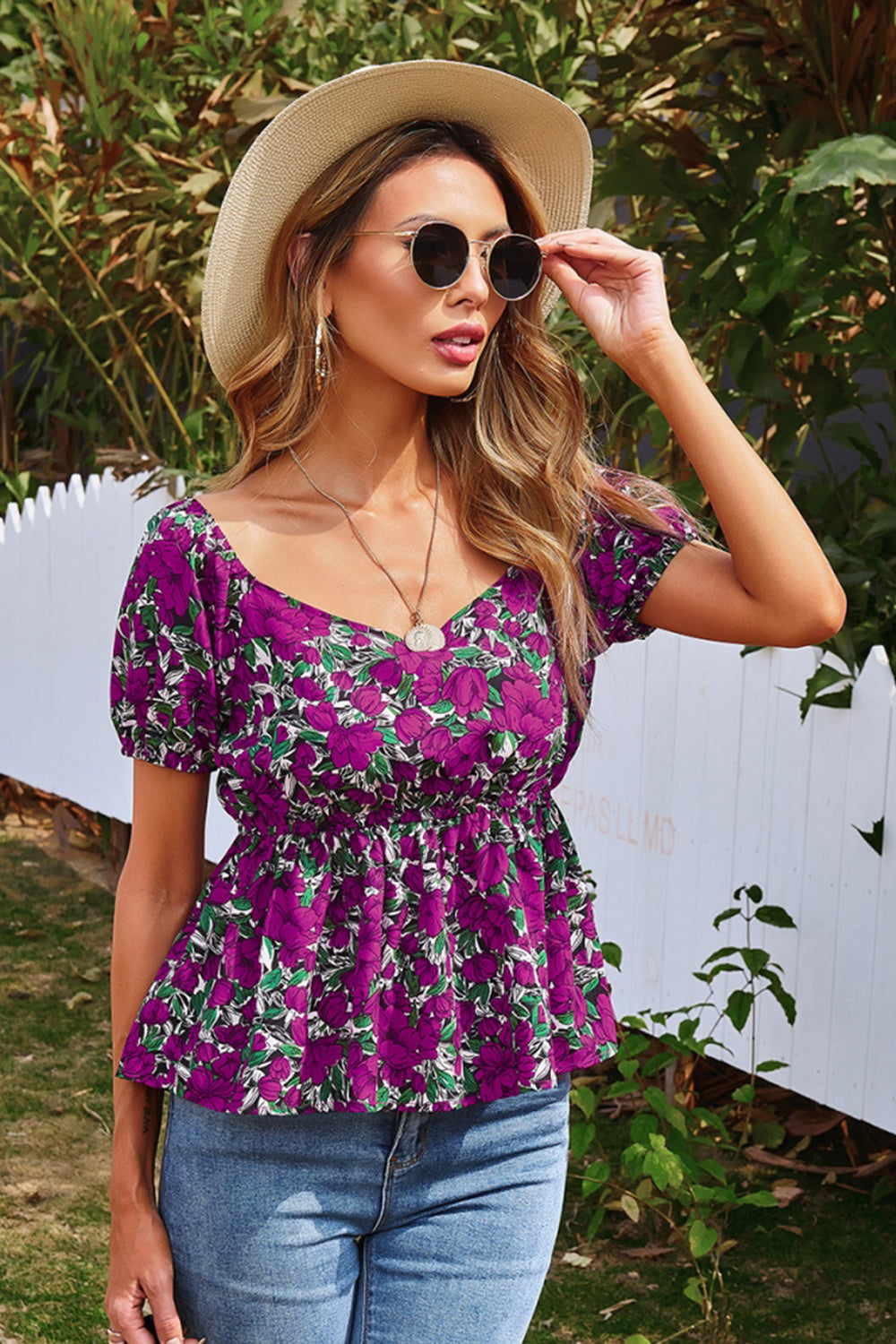 Printed Short-Sleeved Pullover