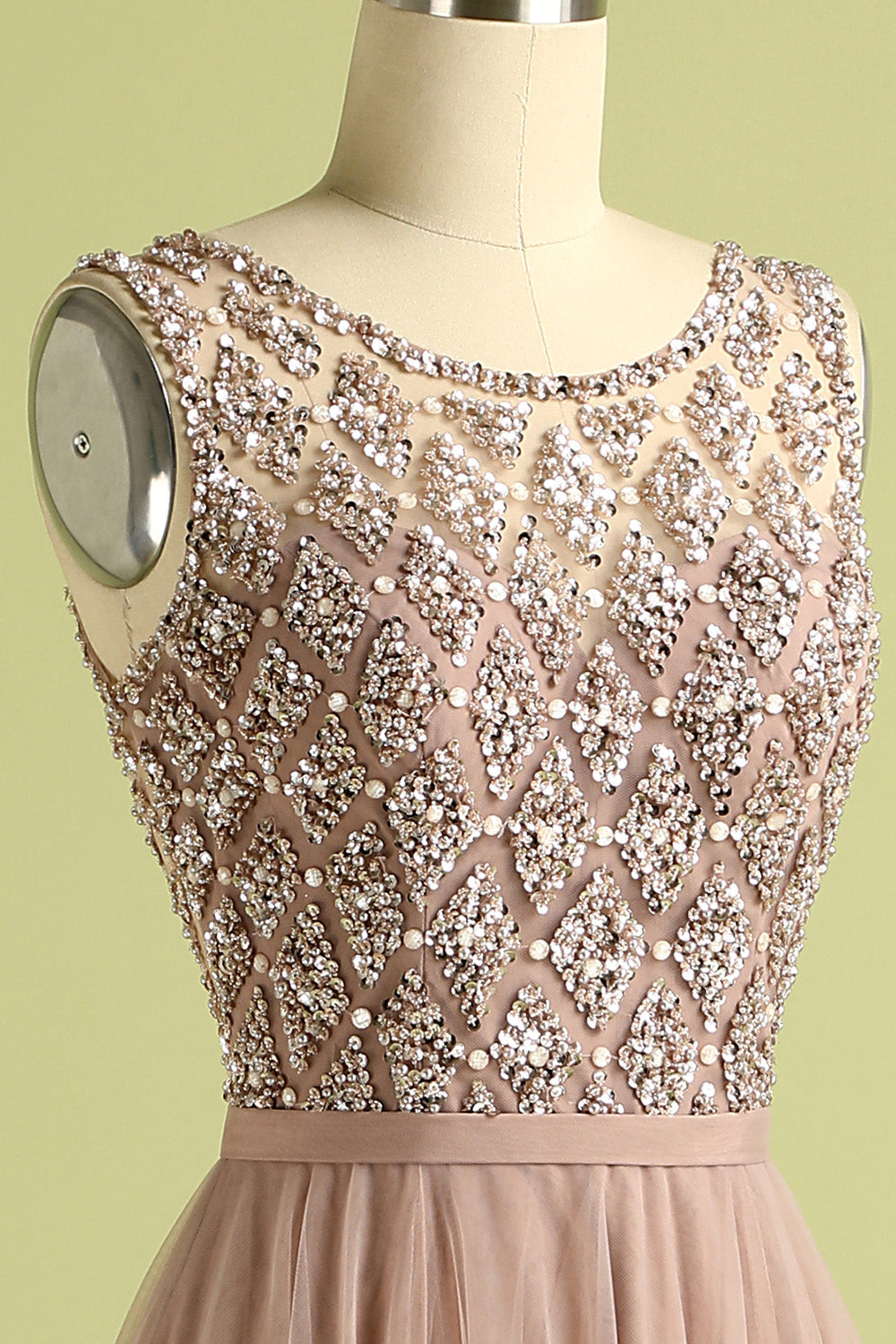 Tulle Beading Prom Dress - Fashionpara