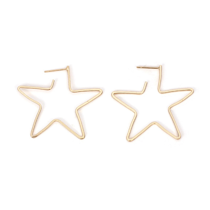 Pentagram Metal Earrings