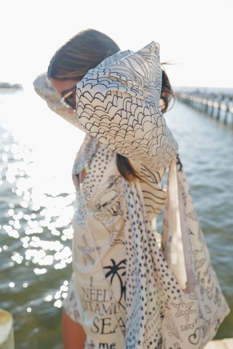 Live By Water Satin Unique Print Tassle Shirt and Elastic Waist Shorts Set - Fashionpara