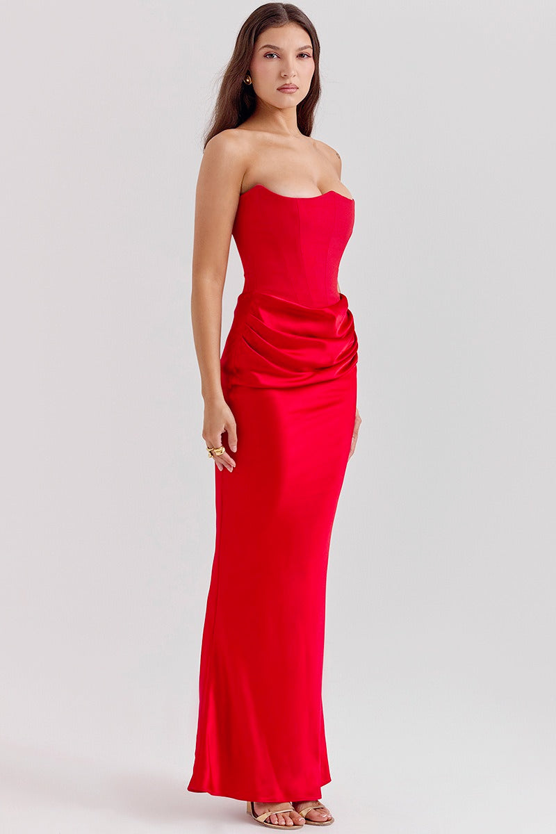 Strapless Backless Bodycon Party Dress - Fashionpara