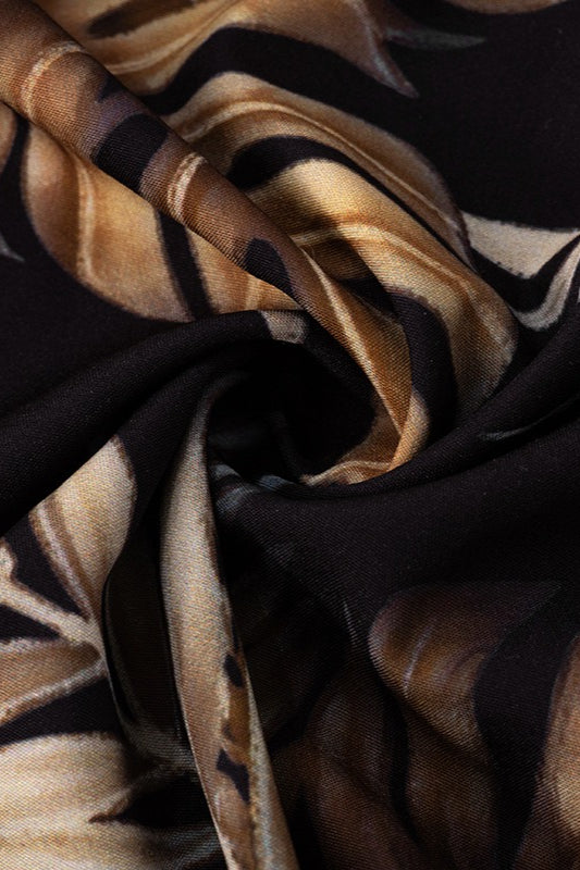 Floral Print High Slit Sexy Maxi Dress