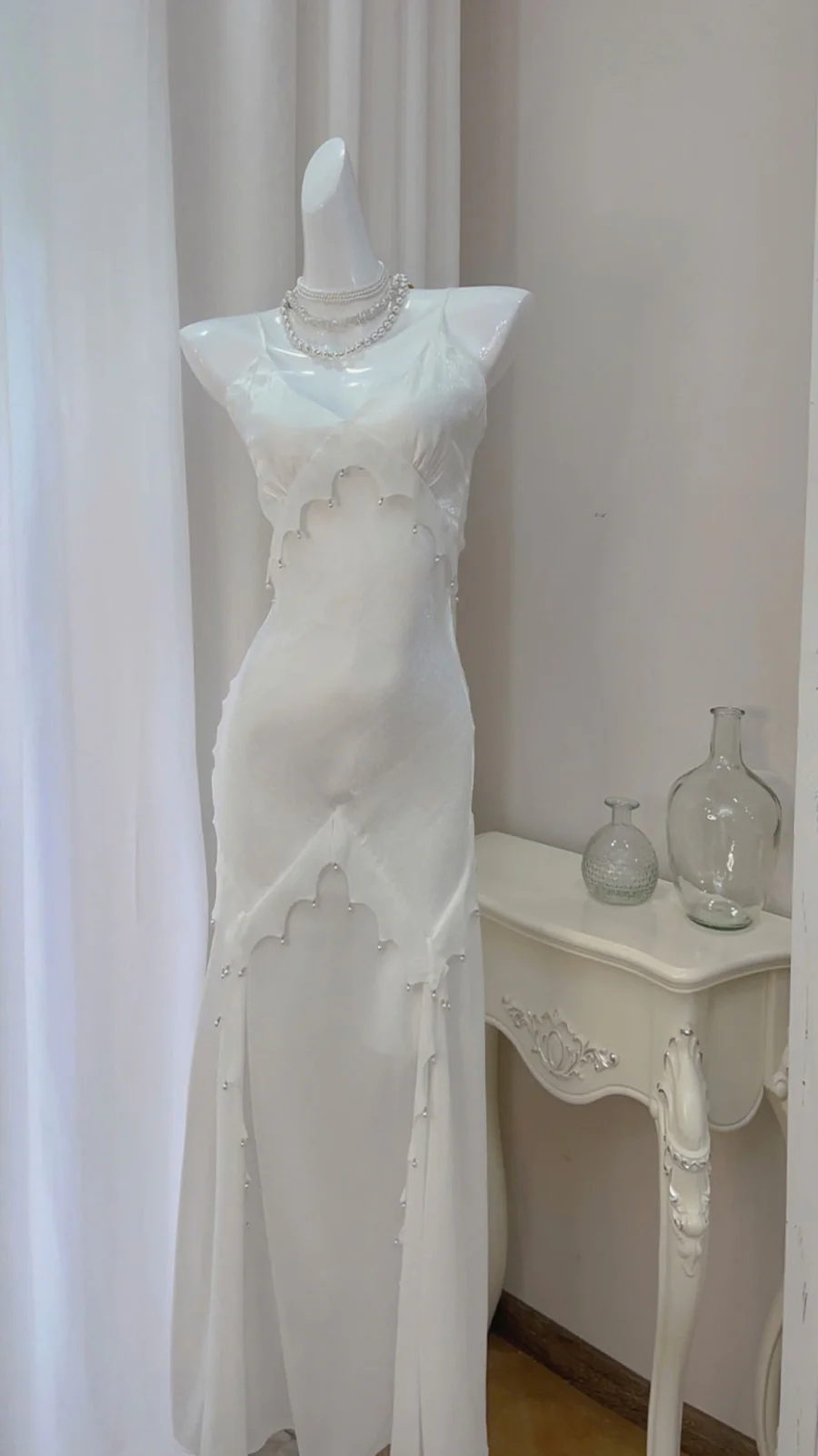 Retro Mermaid Straps Satin Blue Long Prom Dresses Party Dress SD1320