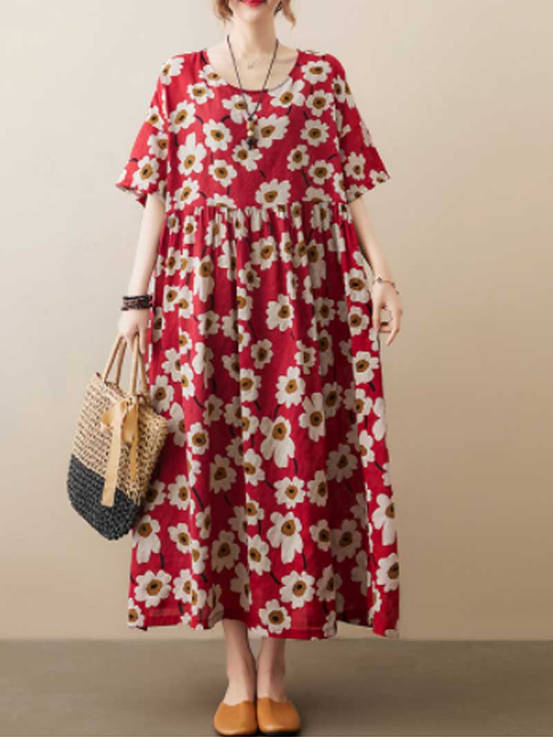 Giving Love Floral Smock Dress - Fashionpara