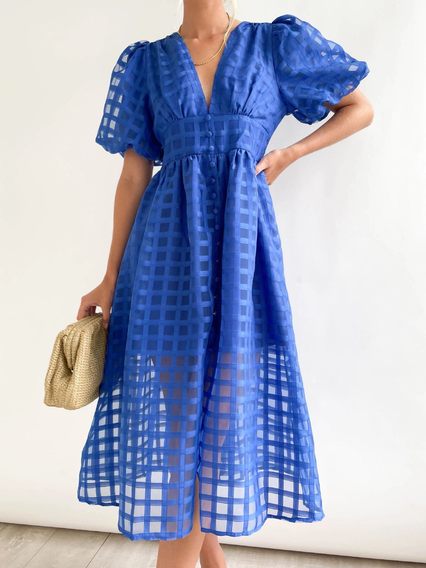 Paradise Midi Dress - Blue