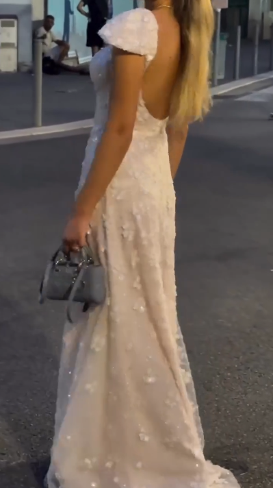 Pretty White Tulle Lace Appliques Long Party Dress Formal Prom Dresses D944