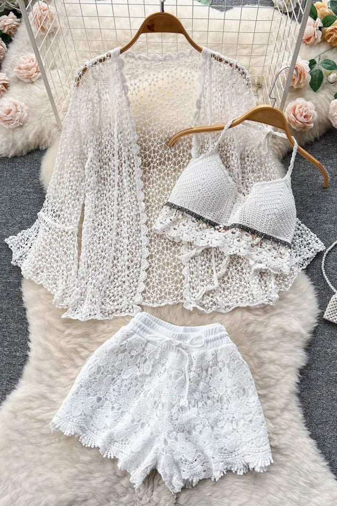 Orro Shop Beach Camis and Shorts Set with Cardigans