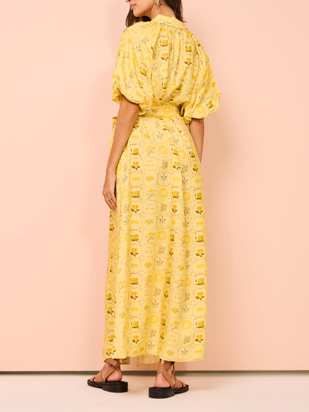 Featured Ethnic Style Loose Printed Button Shirt Maxi Dresses - Fashionpara