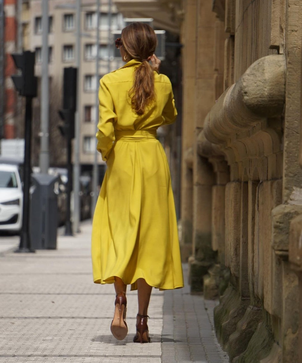 Sunset Gradient Prints Midi Dress - Fashionpara