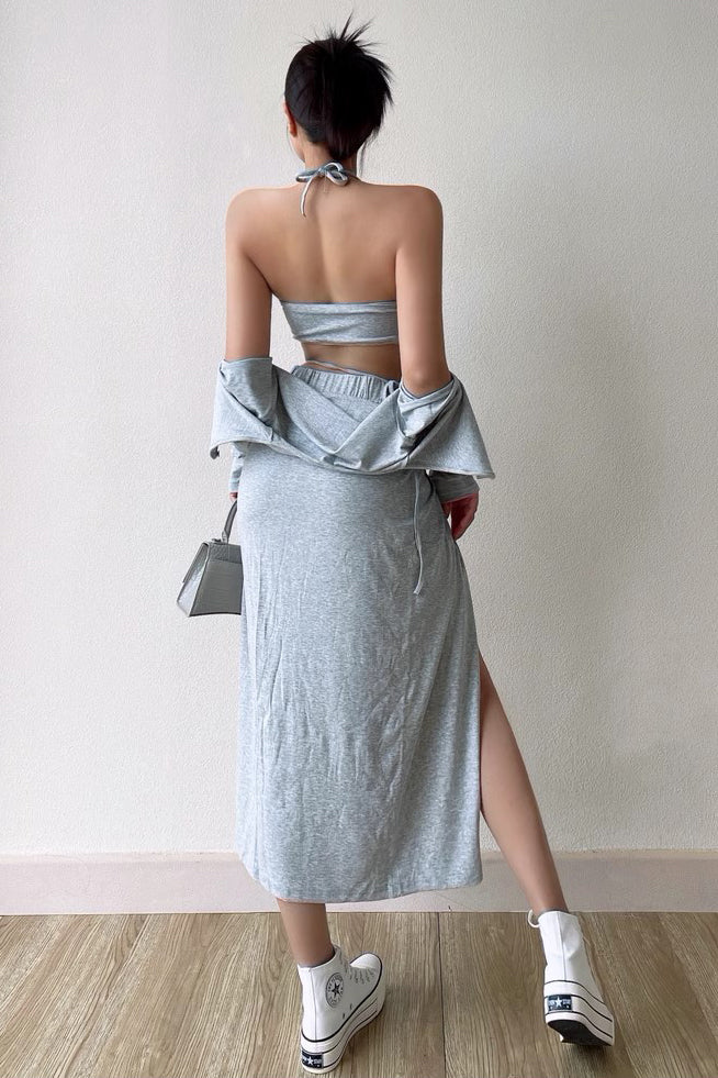 Orro Shop Chic Three-Piece Long Sleeve Cardigan Set