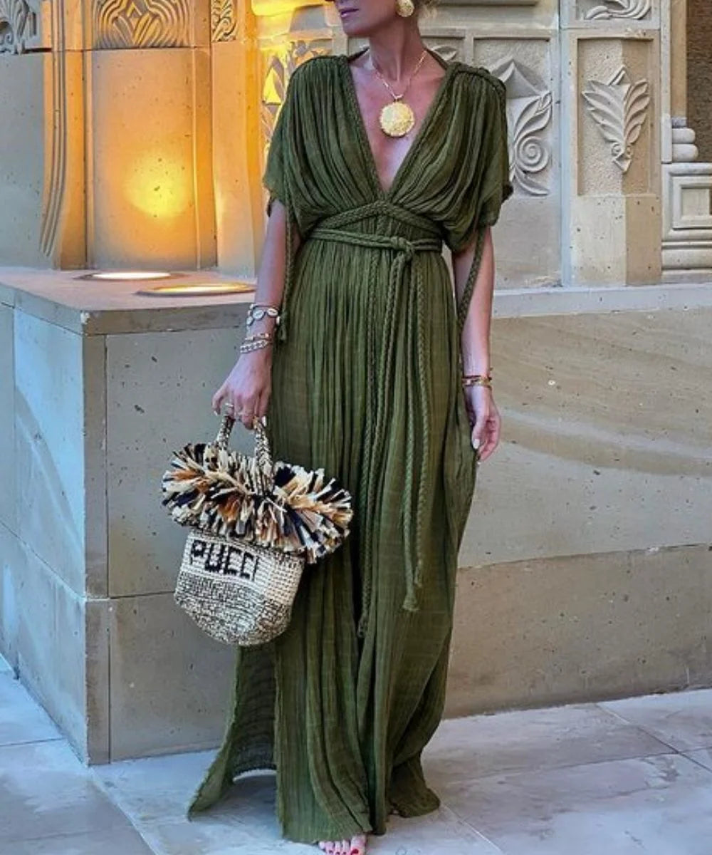 Chill Seaside Braid Maxi Dress - Fashionpara