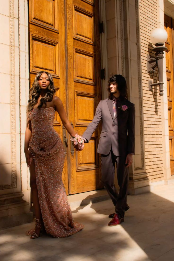 Strapless Sequin Long Evening Dress Prom Party Dress With Split - Fashionpara