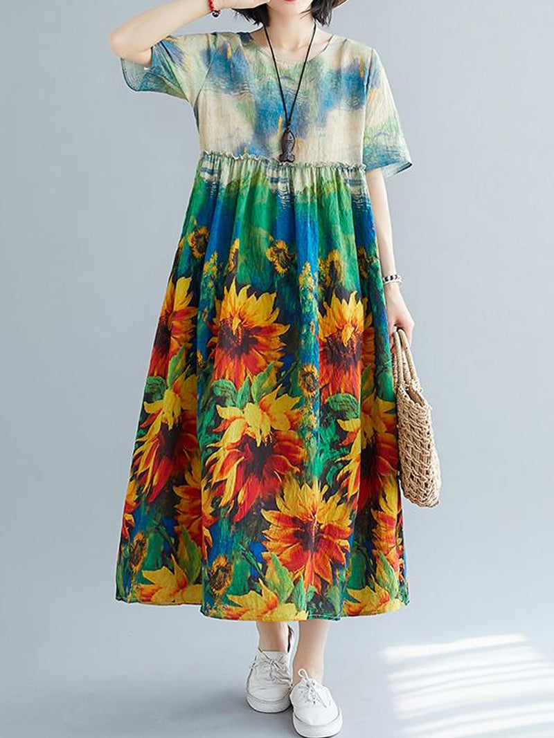 Got a Beatiful Nature Smock Dress - Fashionpara