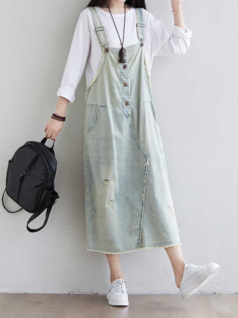 You're vibe Attract Overall Midi Dress - Fashionpara
