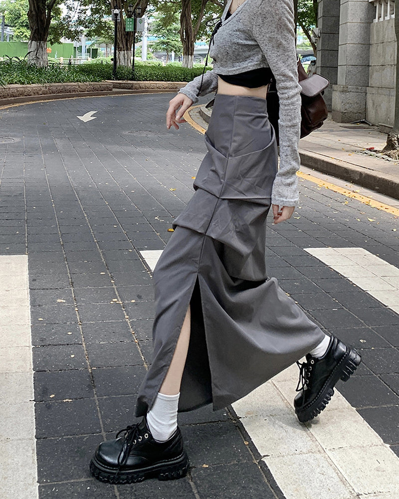 Earthberg Slit Cargo Skirt - Fashionpara