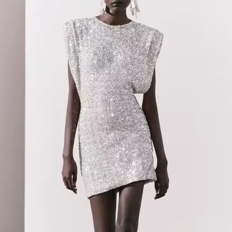 Party On Mini Dress - Silver - Fashionpara