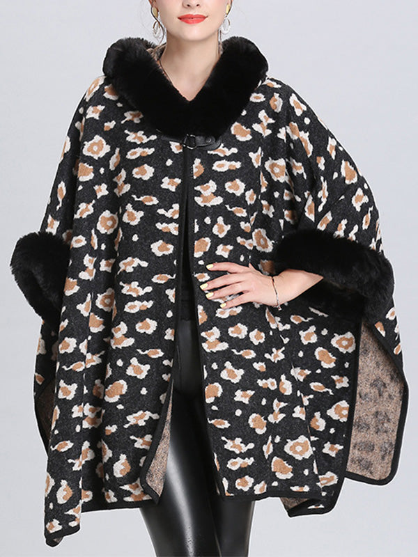 My Favorite Flutter Fluffy Neck Plus Size Cape Cardigan 6
