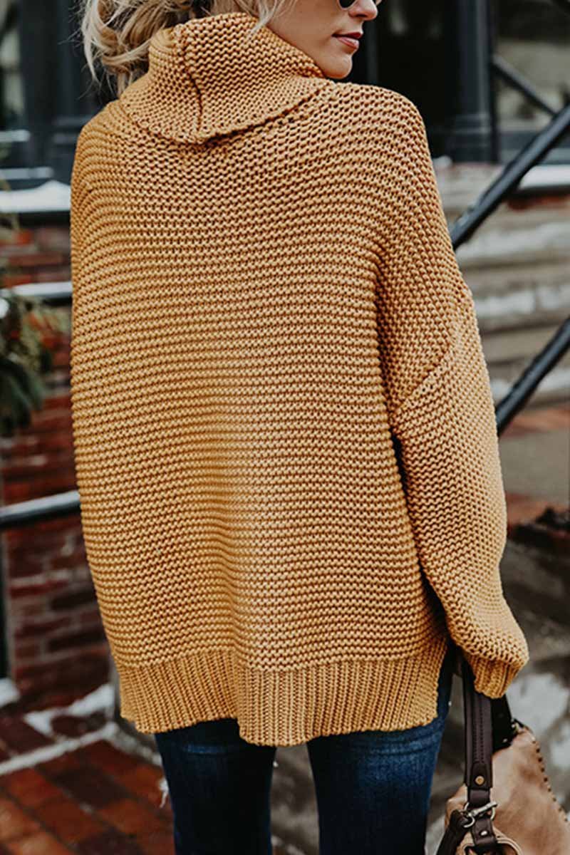 Florcoo Cozy Loose Turtleneck Sweater in Three Colors