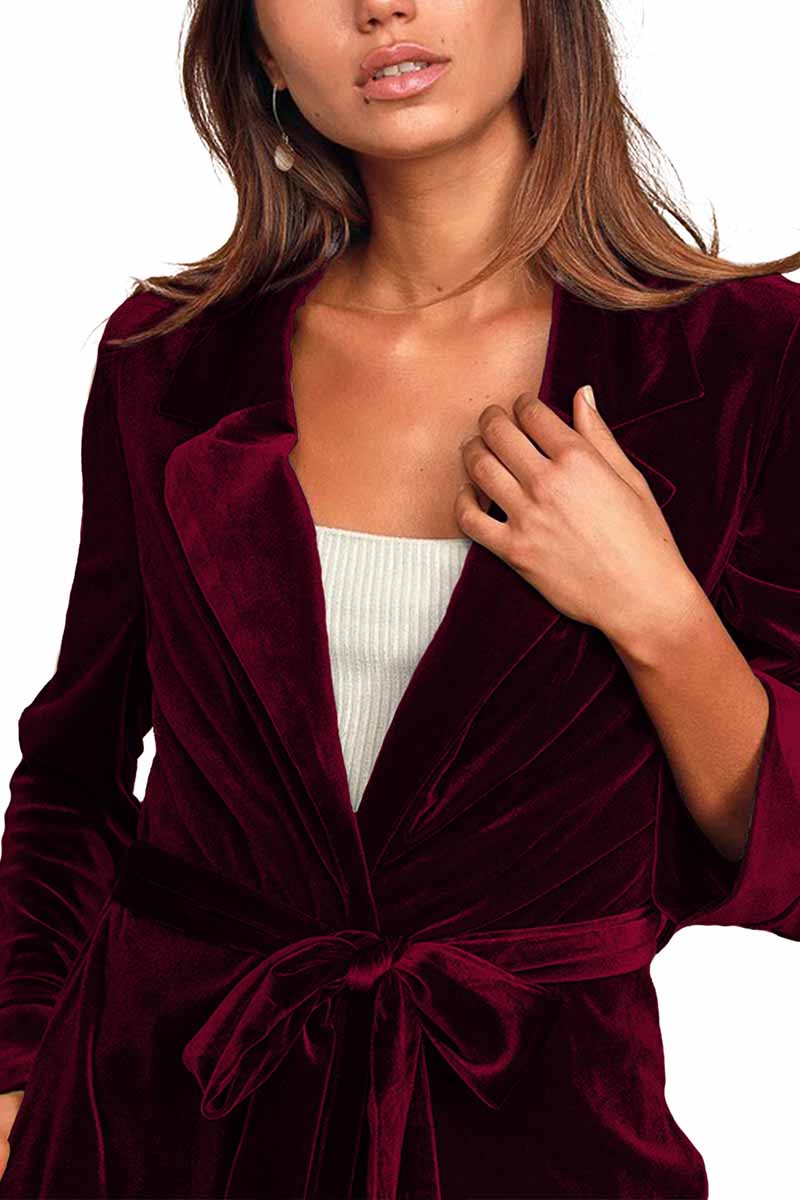 Florcoo Luxe Solid Gold Velvet Cardigan for Effortless Style